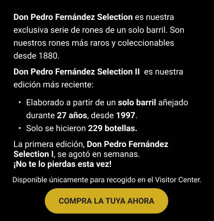 Reserva tu botella de Don Pedro Fernández Selection II